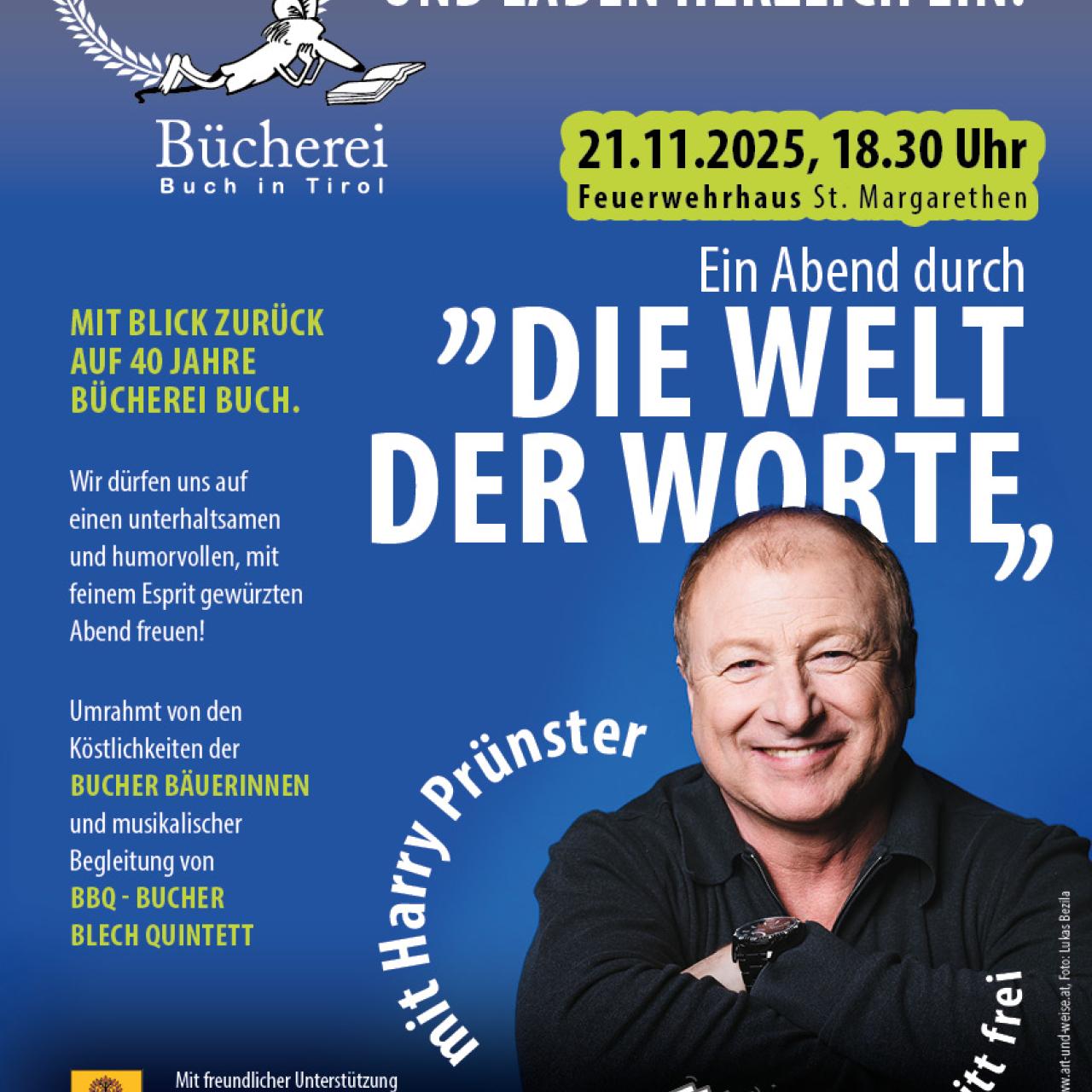 Flyer Einladung "Die Welt der Worte"